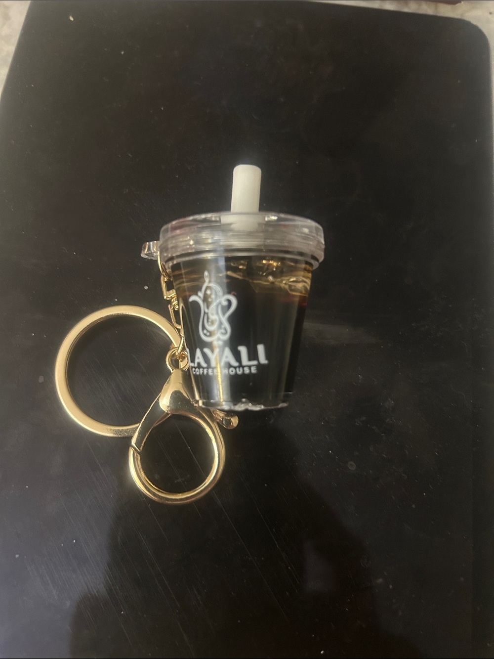Black & Gold Mini Drink Keychain